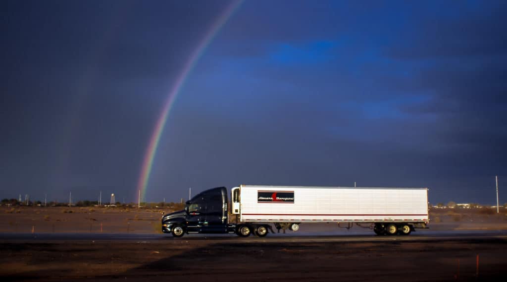 Truck with rainbow