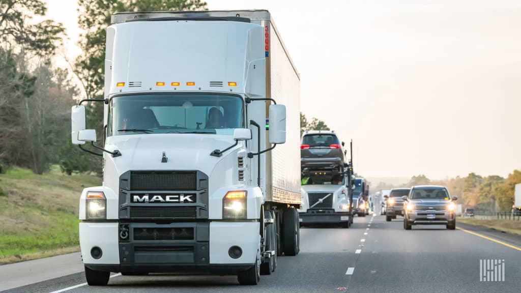 Efficient transportation management with trucks on the road